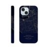 Coque iPhone personnalisée avec la carte de Marseille, style Nuit, coordonnées GPS